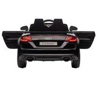 HOMCOM Kinder-Elektroauto Audi, mit 2,4G Fernbedienung, Musik, Hupe, LED, USB, für Kinder 3-5 Jahre, Schwarz(m-11)