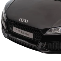 HOMCOM Kinder-Elektroauto Audi, mit 2,4G Fernbedienung, Musik, Hupe, LED, USB, für Kinder 3-5 Jahre, Schwarz(m-13)