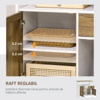 Homcom Dulap Gri inchis – Cu Sertar & Usi, Depozitare Versatila(m-6)