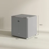 HOMCOM 46 Litre Lockable Countertop Fridge - Grey(m-3)