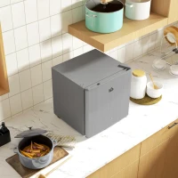 HOMCOM 46 Litre Lockable Countertop Fridge - Grey(m-8)