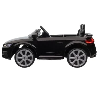 HOMCOM Kinder-Elektroauto Audi, mit 2,4G Fernbedienung, Musik, Hupe, LED, USB, für Kinder 3-5 Jahre, Schwarz(m-9)