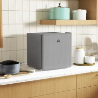 HOMCOM 46 Litre Lockable Countertop Fridge - Grey(m-2)