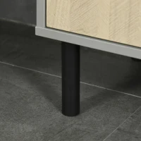 kleankin Bathroom Furniture Set with Doors, Tall Bathroom Cabinet with Adjustable Shelves, Under Sink Cabinet, Grey(m-9)