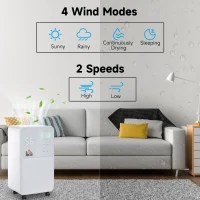 HOMCOM 12L/Day Dehumidifier for Home, Laundry Room, Bedroom, Basement, Electric Moisture Air De-Humidifier with 4 Modes, Continuous Drainage, 24H Timer, Digital Humidity Display(m-5)