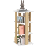 AIYAPLAY Estantería para Libros Infantil Librería Infantil con Ruedas Estantería Infantil con 3 Estantes Blanco y Natural