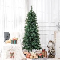 HOMCOM Árvore de Natal 180 cm Árvore de Natal Artificial com 528 Ramos para Interior Verde(m-2)
