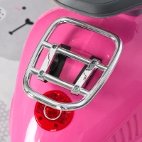 HOMCOM Moto Elettrica per Bambini con Licenza Ufficiale Vespa, 2 Rotelle, Luci e Suoni, 108x49x75 cm, Rosa(m-17)
