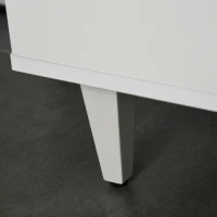 HOMCOM Credenza Alta da Cucina, Madia Classica Bianca in Legno con 2 Armadietti e 1 Mensola, Bianco, 60x40x160cm(m-9)