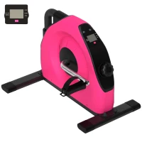 SPORTNOW Mini Exercise Bike, Portable Pedal Exerciser with LCD Display for Legs, Arms, Rehabilitation, Therapy, Red(m-1)