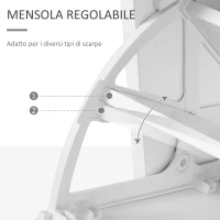 HOMCOM Set Mobili Ingresso Moderno con Scarpiera e Specchio, Appendiabiti da Ingresso con 6 Ganci, 2 Ripiani Regolabili e Cassetti in Legno per Corridoio, 90x24x177 cm, Bianco(m-6)