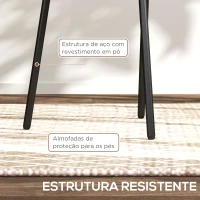 HOMCOM Conjunto de 2 Cadeiras de Sala de Jantar Cadeiras de Cozinha com Encosto em Vime Sintético 44x54x87 cm Rosa e Preto(m-6)