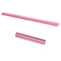 HOMCOM 210 cm balansbalk gym beam voor binnen en buiten tot 120 kg roze
