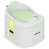 AIYAPLAY Oliță pentru Copii 3 în 1 cu Tavă Detașabilă, Convertibilă în Taburet și Scaun, 35,6x31,8x29,5 cm, Gri(m-11)