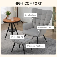 HOMCOM Fotel relaksacyjny z podnóżkiem(m-4)