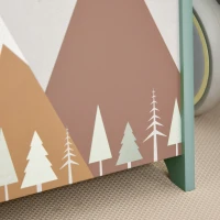 ZONEKIZ Baule Portagiochi per Bambini con Coperchio e Cerniera di Sicurezza in MDF, 60x37x39cm, Verde(m-10)