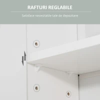 Kleankin dulap baie, 2 usi, oglinda inclusa, 54x15.2x55.3 cm, alb(m-6)