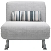 Fotel rozkładany składany sofa z funkcją spania materac składany łóżko dla gości szary sofa(m-13)