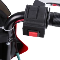 HOMCOM Kindermotorrad Kinder-Elektromotorrad Elektro-Motorrad für Kinder 3-6 Jahren Licht Musik MP3 Elektrofahrzeug mit Stützrädern maximal 3 km/h Metall + Kunststoff Rot 105 x 52,3 x 62,3 cm(m-19)