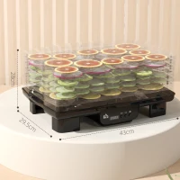 HOMCOM 6 Tray Food Dehydrator, 550W Freeze Dryer Machine with Adjustable Temperature, 48H Timer, for Drying Fruit, Meat, Vegetable, Jerky and Pet Treat, Black(m-3)