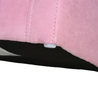 HOMCOM Toddlercouch, 2 Seater Kids Sofa, with Footstool, Arms, Wood Frame, PVC Cover, Pink(m-10)