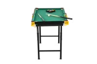 SPORTNOW Billardtisch, klappbar, höhenverstellbar, inkl. Dreieck/2 Queues/16 Kugeln, Grün(m-10)