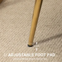 HOMCOM Vintage Sofa dwuosobowa, Sofa, meble tapicerowane, aksamit, do 150 kg, Krem/Złoto(m-7)