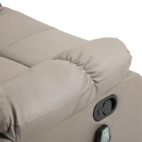 HOMCOM Elektrisch Massagesessel Fernsehsessel mit Liegefunktion 8 Massagepunkte Grau 94 x 99 x 99 cm(m-12)