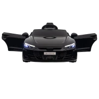 HOMCOM Kinderauto, Elektroauto, Audi-lizenziert, mit Sicherheitsgurt, Fernbedienung, Licht, schwarz, 103 x 58 x 41cm(m-10)