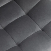 HOMCOM Set 2 Sgabelli Alti in Stile Nordico con Schienale e Poggiapiedi, Sgabelli con Schienale in Tessuto Effetto Velluto e Metallo, 45x47x88 cm, Grigio(m-10)