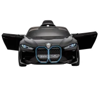 HOMCOM Kinderauto, aufladbarer Akku, 3-5 km/h, mit Fernbedienung, Multimedia-Player, schwarz(m-13)