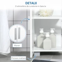 Kleankin Dulap Sub Chiuveta – Modern, cu Piedestal & Usi Duble(m-7)