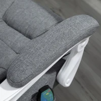 Vinsetto Heated 6 Points Vibration Massage Executive Office Chair Adjustable Swivel Ergonomic High Back Desk Chair Recliner with Footrest Grey(m-10)