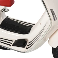 HOMCOM Kinder Elektro-Motorrad, 6V Kindermotorrad mit Scheinwerfer, Musik, Vor- und Rückwärtsgang, Trainingsräder, 30 kg belastbar, Elektromotorrad für 3-6 Jahre Kinder, Weiß(m-19)