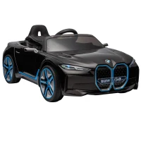 HOMCOM Kinderauto, aufladbarer Akku, 3-5 km/h, mit Fernbedienung, Multimedia-Player, schwarz(m-14)