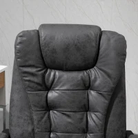 Vinsetto Heated 6 Points Vibration Massage Executive Office Chair Adjustable Swivel Ergonomic High Back Desk Chair Recliner with Footrest Dark Grey(m-10)