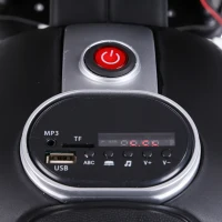 HOMCOM Kindermotorrad Kinder-Elektromotorrad Elektro-Motorrad für Kinder 3-6 Jahren Licht Musik MP3 Elektrofahrzeug mit Stützrädern maximal 3 km/h Metall + Kunststoff Rot 105 x 52,3 x 62,3 cm(m-18)