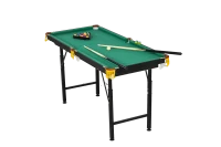 SPORTNOW Billardtisch, klappbar, höhenverstellbar, inkl. Dreieck/2 Queues/16 Kugeln, Grün(m-11)