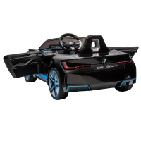 HOMCOM Kinderauto, aufladbarer Akku, 3-5 km/h, mit Fernbedienung, Multimedia-Player, schwarz(m-17)