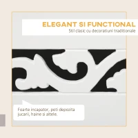 HOMCOM dulap din MDF, 55x34x58 cm, alb(m-7)