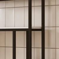 HOMCOM Mueble sobre Inodoro Armario sobre Inodoro con Estantes Ajustables y Compartimento Abierto 79,5x23x178 cm Multicolor(m-9)