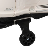 HOMCOM Kinder Elektro-Motorrad, 6V Kindermotorrad mit Scheinwerfer, Musik, Vor- und Rückwärtsgang, Trainingsräder, 30 kg belastbar, Elektromotorrad für 3-6 Jahre Kinder, Weiß(m-17)