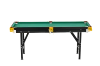 SPORTNOW Billardtisch, klappbar, höhenverstellbar, inkl. Dreieck/2 Queues/16 Kugeln, Grün(m-12)