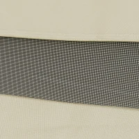 Outsunny Paviljoen Vervangingsdak, 3 x 4 m, Vervangzeil met Waterafvoergaten, Polyester, Zonbescherming, UPF30+, Crèmewit(m-9)