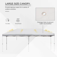 Outsunny opvouwbare partytent tuinpaviljoen(m-5)