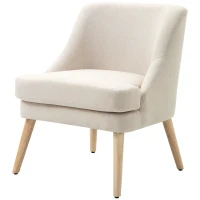 HOMCOM eetkamerstoel modern linnen design 63 x 69 x 79,5 cm(m-10)