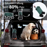 Outsunny Bollerwagen Faltbarer Handwagen 360° Gartenwagen Transportwagen mit  Teleskop Griff Verstellbarer Griffhöhe Strandwagen bis 70 kg Tragkraft Metall Oxford Grün 108 x 55 x 59-89 cm(m-7)