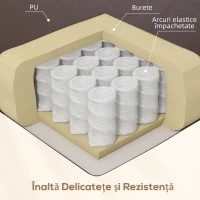 HOMCOM Fotoliu Rabatabil Manual, Fotoliu Electric Rotativ cu Telecomandă și Suport pentru Picioare, 84x92x109 cm, Maro(m-6)