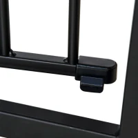 PawHut Cancelletto per Cani Estensibile con Viti e Ampia Apertura, in Metallo e Plastica, 76-107x76 cm, Nero(m-11)