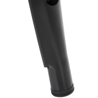 HOMCOM Set 4 Sgabelli da Bar in Metallo con Poggiapiedi per Interni ed Esterni, 43x43x76 cm, Nero(m-12)